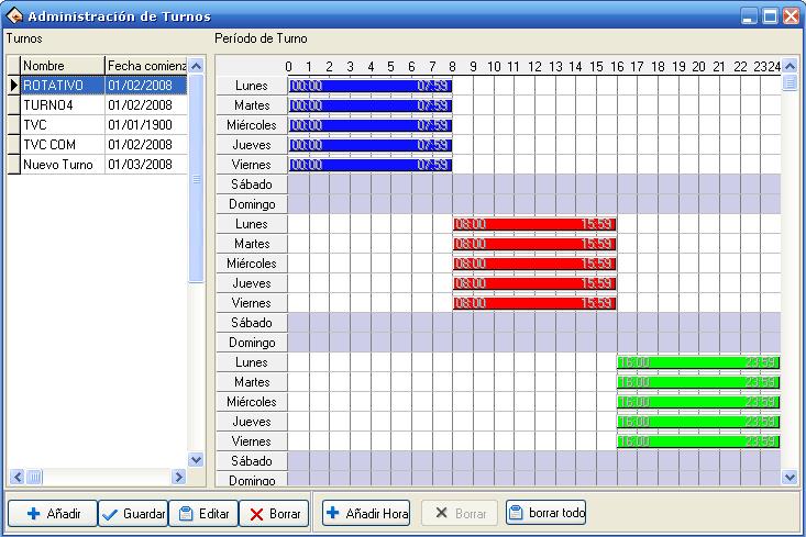 Horarios